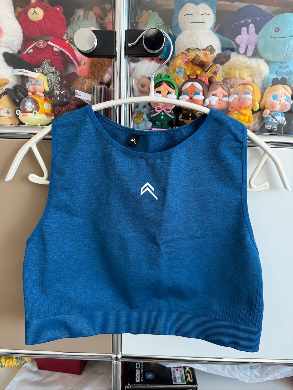 Oner Active Seamless Cropped Tank Top, Blue/Teal